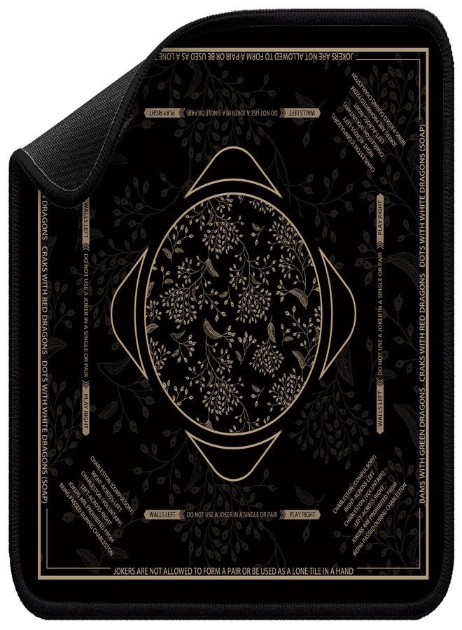 molovsiny Mahjong Mat for Table, Durable Mahjong Table Cover with Unique Design, Premium Mahjong Accessories, Perfect Mahjong Gifts for Women, Game Mat for Mahjong and Board Game Enthusiasts (Nocturnal Bloom) - Image 1